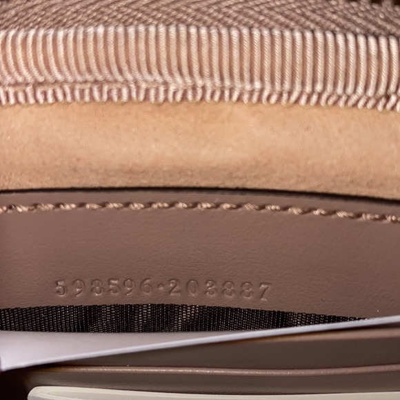 🆕💯% Auth Gucci Calfskin Matelasse Mini GG Marmont Chain Crossbody Bag - Picture 6 of 7